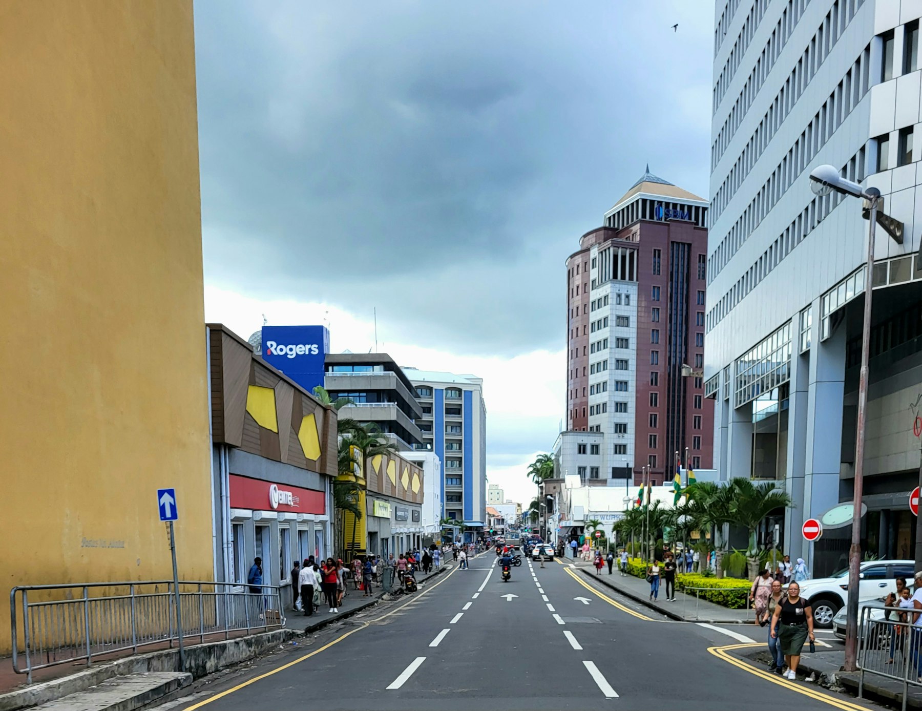 Street in central Port Louis, Mauritius